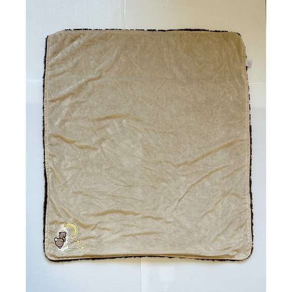 Mini Muffin Sleeping Bear Cloud Moon Star Brown Soft Baby Security Lovey Blanket - Picture 3 of 8